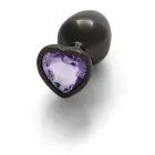 Heart Gem Butt Plug – M – Purple — Photo 5