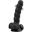 Playhouse Spiral Tease vibrating dildo with remote – silicone – XL – black — Photo 1