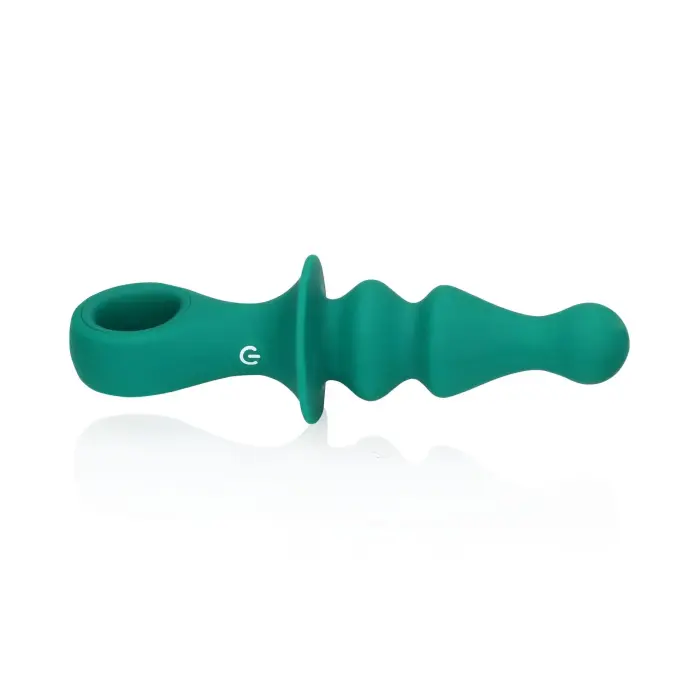 Pawn Shaped Vibrator - Peacock Plume – 16.5 cm – Green Photo