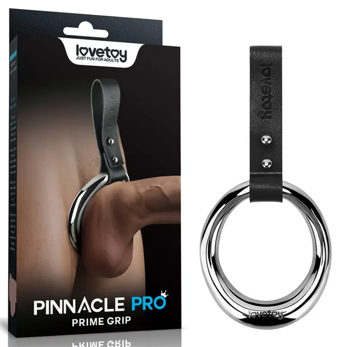 Pinnacle Pro Prime Grip Cock Ring – stainless steel – size M – blue