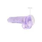 Realistlik dildo munanditega – 21 cm (8.3″) – Lilla — Foto 4