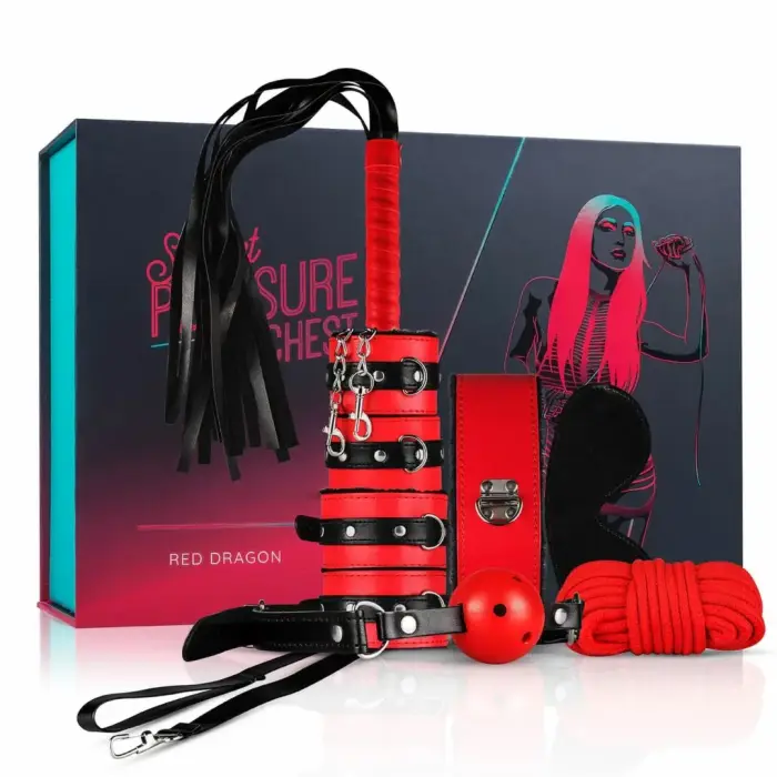 Secret Pleasure Chest Red Dragon bondage kit – 8 pcs