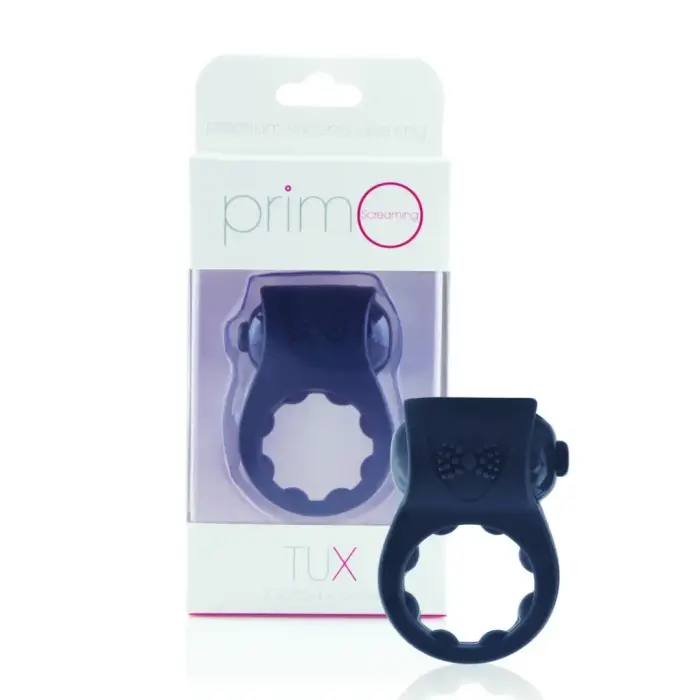The Screaming O PrimO Tux Black – Premium Silicone Vibrating Ring