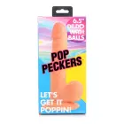 POP dildo su sėklidėmis – 16.5 cm (6.5″) – rožinis — Nuotrauka 2
