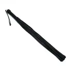 Melna mākslīgās ādas šauta ar pītu rokturi – 66 cm — Foto 2