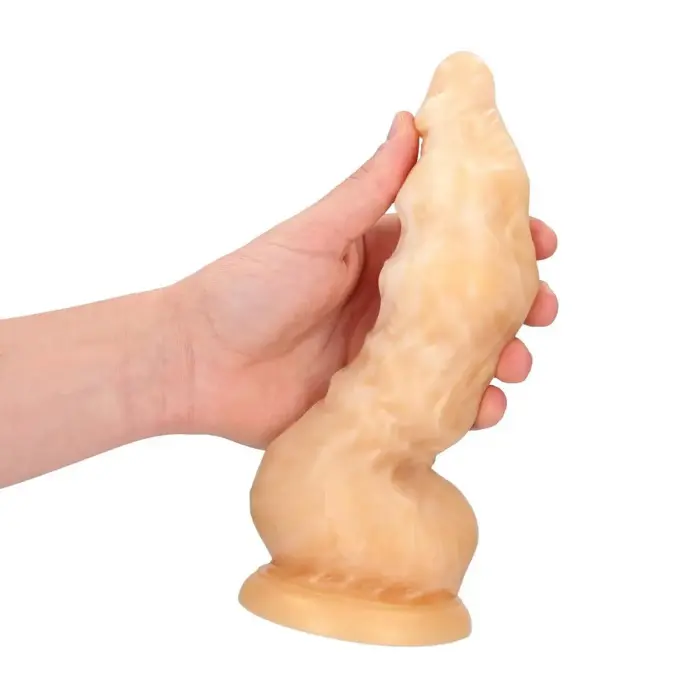 Fiction Cock Golden Alien Invader – liquid silicone fantasy dildo – golden – 22 cm