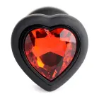 Red Heart Gem Butt Plug with Remote Control – 7.5 cm (3″) — Photo 2