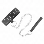 KINK Collar & Leash Set Model 3 Adjustable 36-43 cm Silver Studs Black — Photo 1
