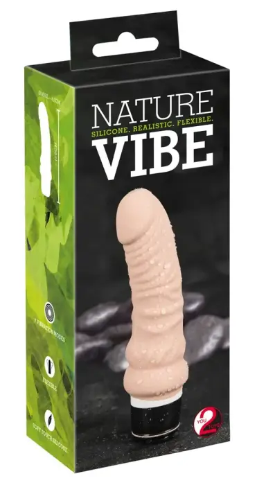 Nature Vibe реалистичный пенис-вибратор – 18 cm (7″) – телесный