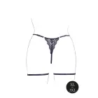 Marie - Pitsist stringid sukahoidjate, reguleeritavate rihmakeste ja kuldsete detailidega – Plus size Photo