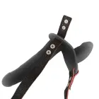 RC vibruojantis dvigubas strap-on – 15.5 cm — Nuotrauka 6