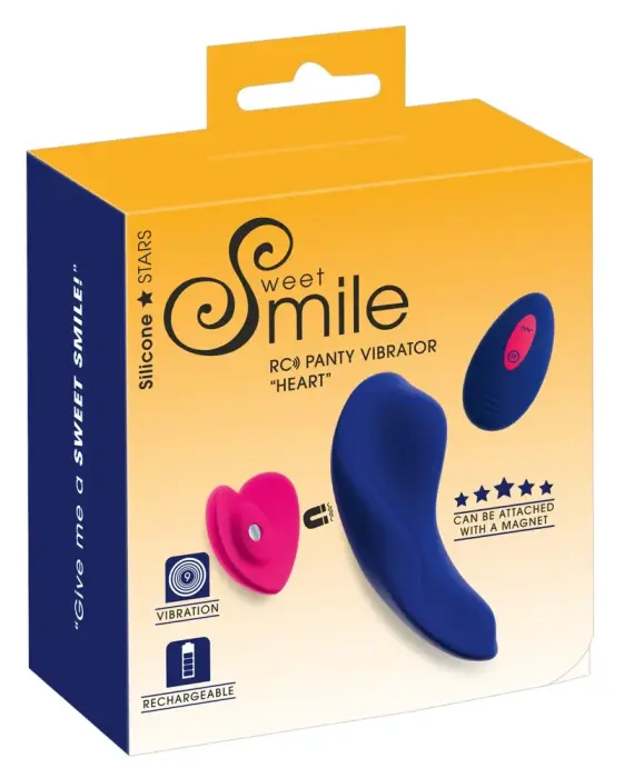 Sweet Smile RC вибратор-сердце для белья – 10 cm (4″) – розовый