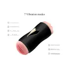 Dual-Sided Vibrating Masturbator – Black — Photo 7