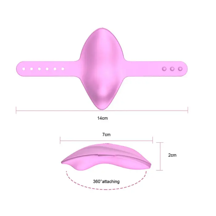 Rozā medicīniskā silikona strap-on vibrators – 10 vibrācijas režīmi Foto 6