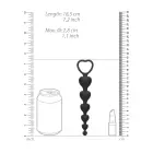 Anal Heart Beads – 10.5 cm (4.1″) – Black Photo