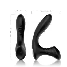 Storm melns vibrējošs teksturēts prostatas masieris – 15 cm (5.9″) — Foto 9