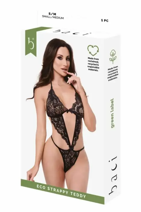 Baci Eco Strappy Bodysuit – Black – M/L
