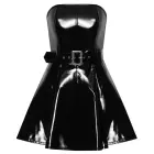 Black Level Vinyl Strapless Dress with Belt – XL — Photo 7