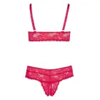 Red Wireless Bra and Crotchless Briefs Set – 2XL — Photo 7