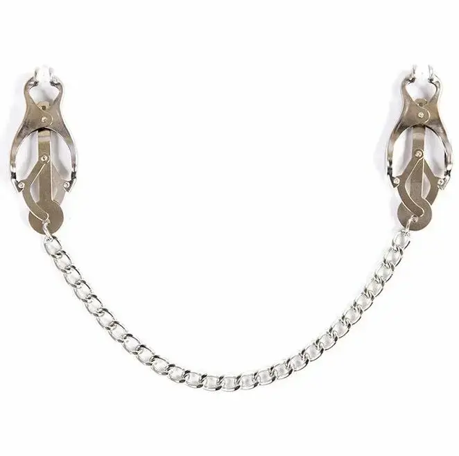 OHMAMA Metal Chain System - Adjustable Nipple Clamps, Silver