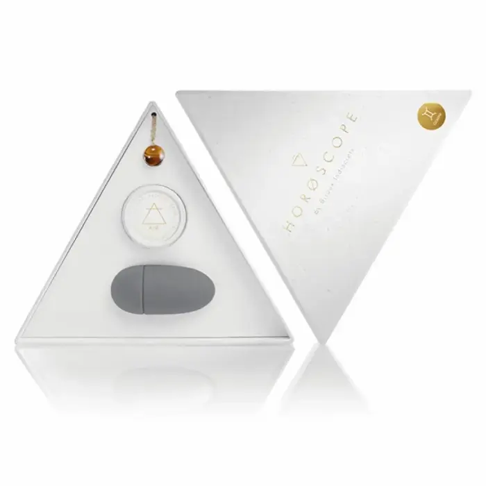 Bijoux Indiscrets Horoscope Gemini set – tiger's eye necklace, warming balm & finger vibe