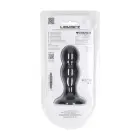 Dvigubas barškantis silikoninis analinis kištukas – M – Juodas Photo