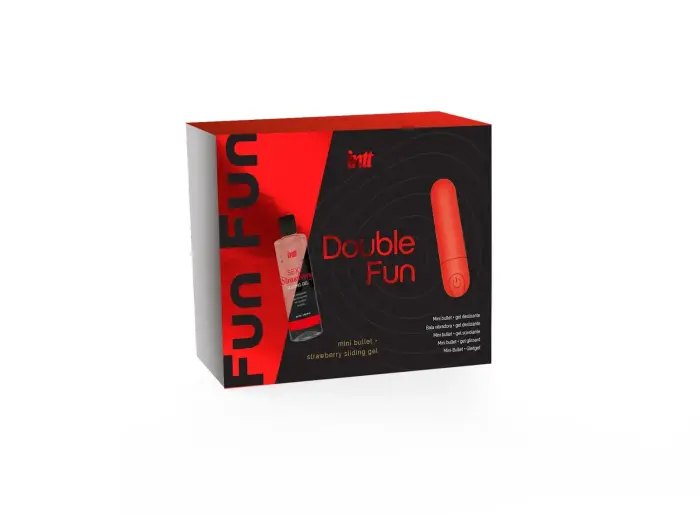 Double Fun set – USB mini bullet + strawberry lubricant 50 ml