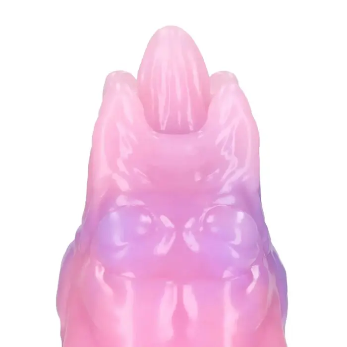 Fiction Cock Rainbow Invader – fantāzijas dildo no šķidrā silikona – varavīksnes – 19 cm