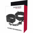 Darkness широкие и узкие регулируемые чёрные наручники из искусственной кожи — Фото 4