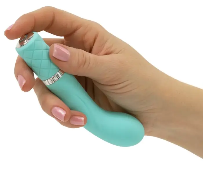 Pillow Talk Racy Teal G-punkta vibrators – 13 cm (5″) – tirkīza Foto 5