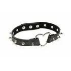 XR Brands Spiked Heart Choker Black Vegan Adjustable 42cm — Photo 2
