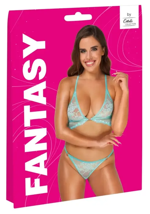 Cottelli Fantasy Lace Lingerie Set – Green – L/XL