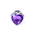 MyLove Toys Jewellery Silver анальная пробка в форме сердца – 7 cm (2.8″) – Фиолетовый — Фото 3