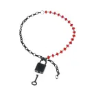 Sportsheets Ex's & Oh's Crystal Day Collar – рубиново-красные кристаллы – чёрная цепочка – регулируемый 22,8–50,8 см — Фото 3