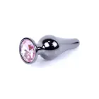 Plug-Jewellery Dark Silver Anal Plug – 9.5 cm (3.7″) – Pink — Photo 7