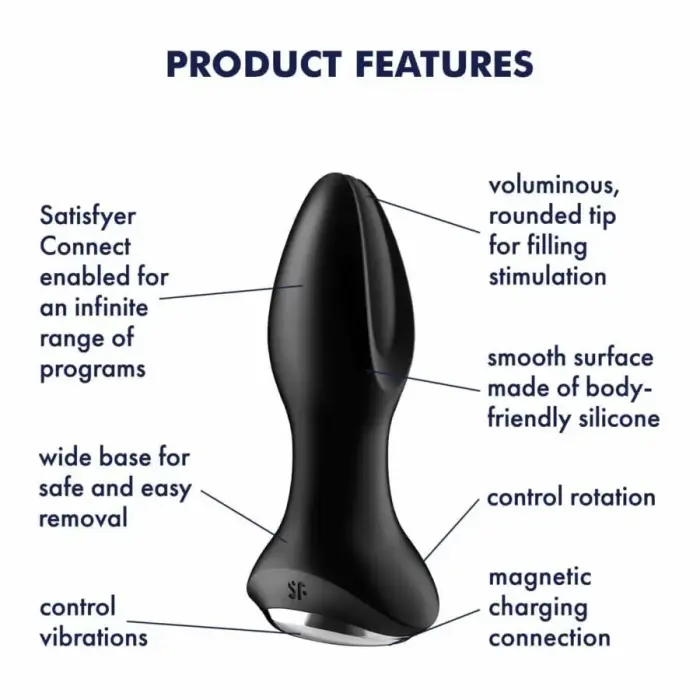 Satisfyer Rotator Plug 2+ App-Controlled Anal Plug – Black