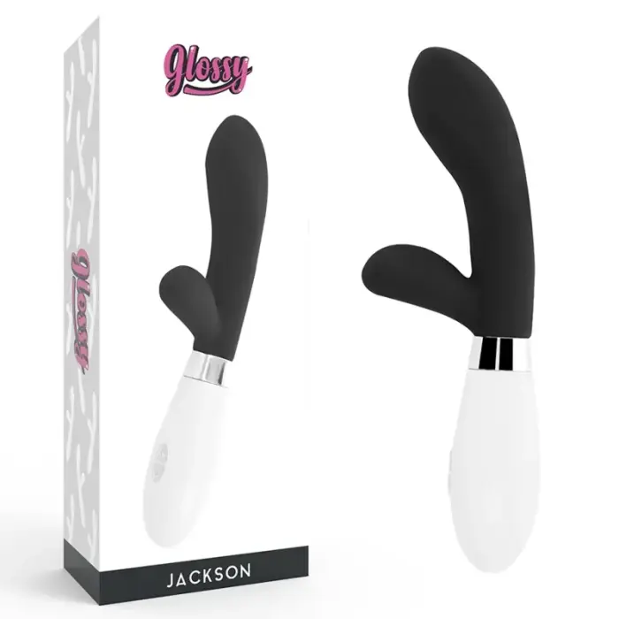 Glossy Jackson кролик-вибратор – 12 см (4.5″) – черный