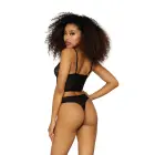 Stretch Mesh and Stretch Galloon Lace Bustier – Black – M — Photo 1