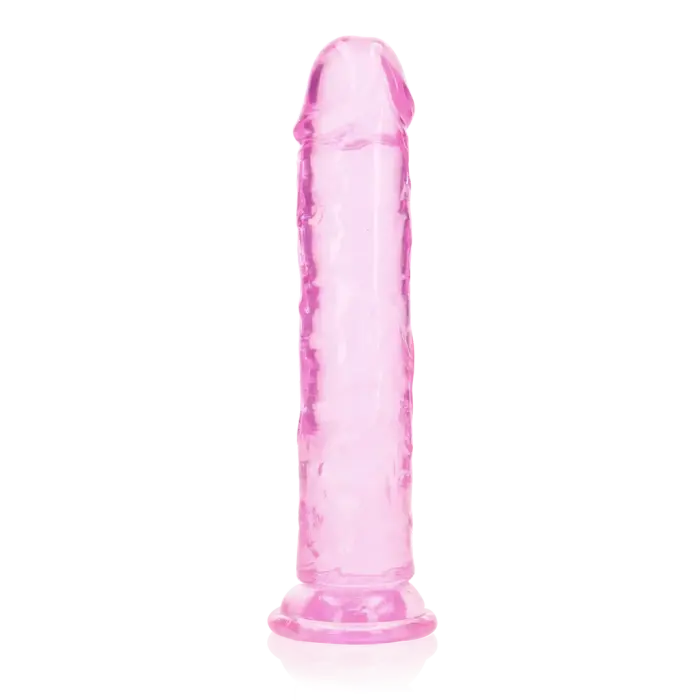 Taisns reālistisks dildo ar piesūcekni – 22 cm (8.7″) – Caurspīdīgs Foto 7