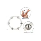Steel Beaded Silicone Ring XL – Clear — Photo 4