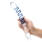 Glas Twister kahepoolne klaasist dildo – 23.5 cm (9.3″) – läbipaistev — Foto 5