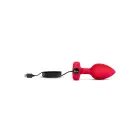 B-Vibe vibrējošs sirds formas anālais spraudnis M/L – Sarkans — Foto 10