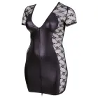 Cottelli Collection кружевное и сетчатое платье с двусторонней молнией – чёрное – 2XL — Фото 5