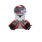 Leather Handcuffs Red - 6,5 cm Photo