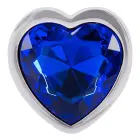 Metal Butt Plug with Heart-Shaped Gem – 7 cm — Photo 4
