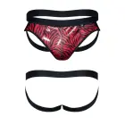 Jockstrap sporta apakšbikses – XXL – Black/Red Zebra — Photo 5