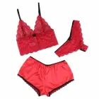 Subblime 953898 комплект сорочки и трусиков из шелка и кружева – красный – S/M — Фото 3