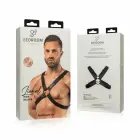 Lionel Adjustable Faux Leather Body Harness – Black — Photo 2