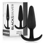 Black&Silver Hansel silikoonist anaaltapp ergonoomilise käepidemega – 8.2 cm – must — Foto 1