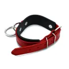 Black & Red Leather Collar with Big O-Ring — Photo 5